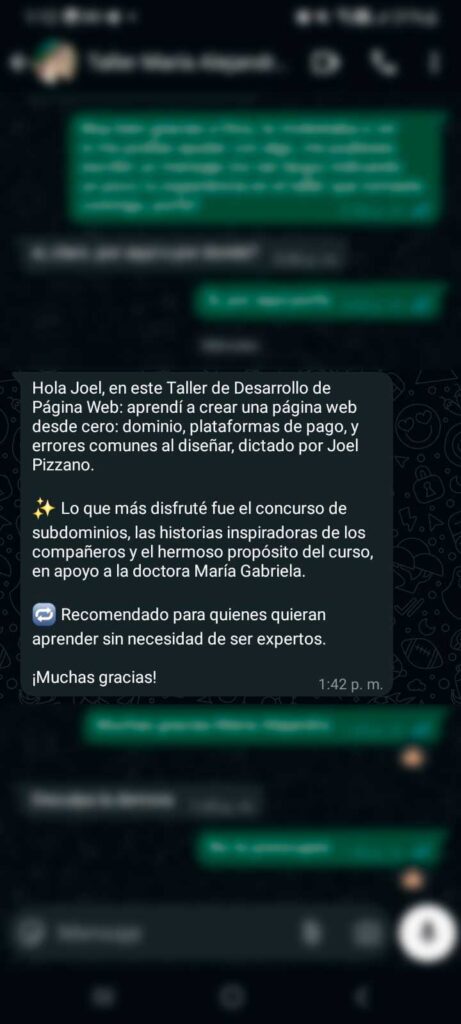Testimonio Maria Alejandra